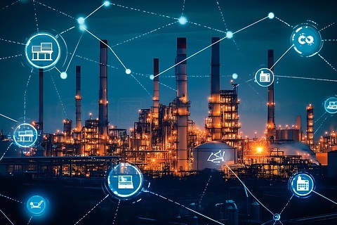 管道插画 连接网络科技的视觉纽带